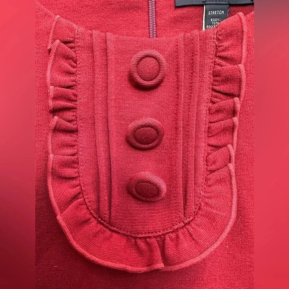 Vintage Banana Republic Sleeveless Burgundy Knit Sheath Dress Pockets Size 6 S - Picture 3 of 10